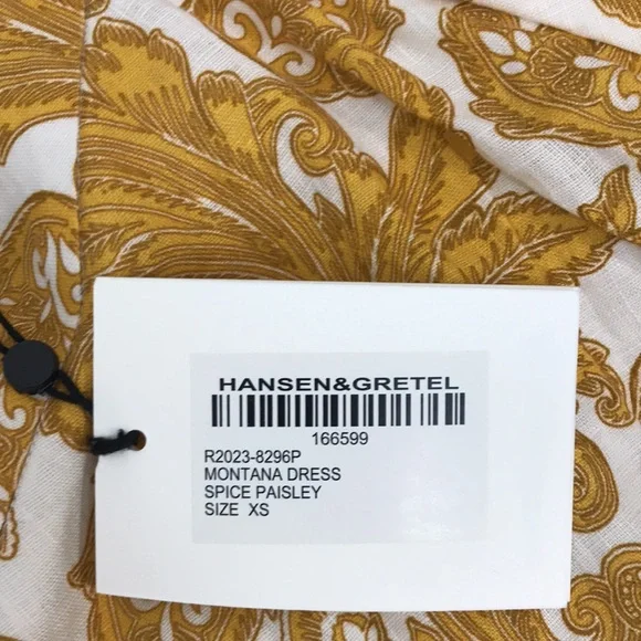 NWT Hansen & Gretel Montana Dress In Spice paisley